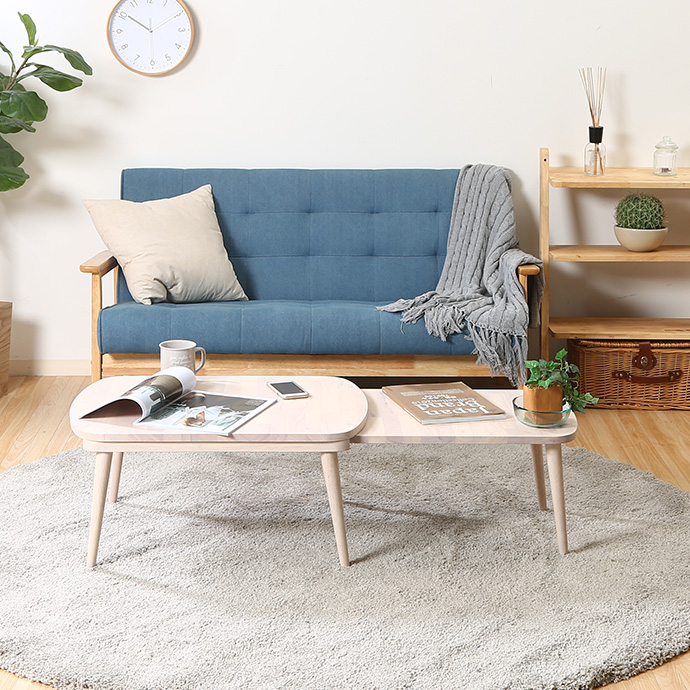 g11663]【幅70〜120cm】Natural Signature 伸縮センターテーブル 木製