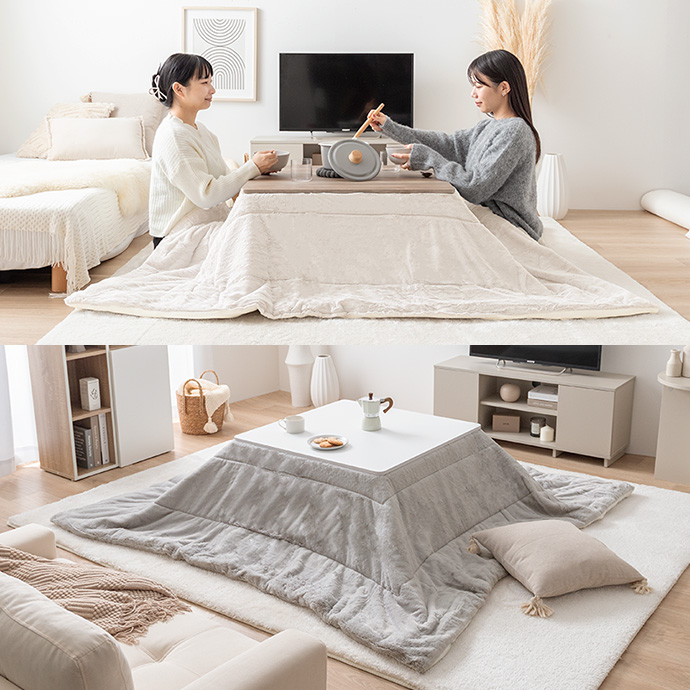 g350019]【正方形:天板 75cm×75cm】こたつ&掛け布団2点セット こたつ
