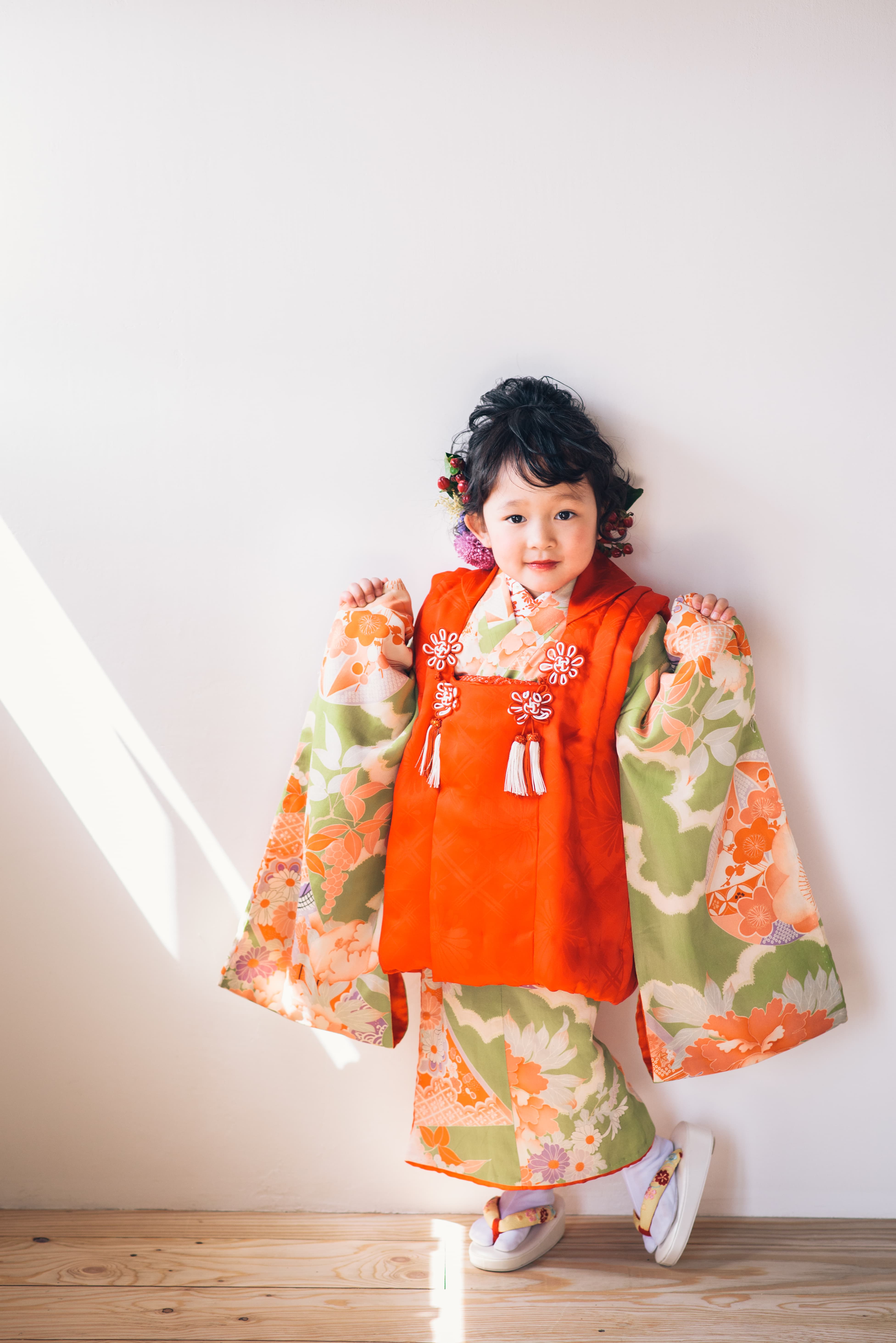 3歳の七五三】アンティーク着物でひと味違った演出！レンタル完全