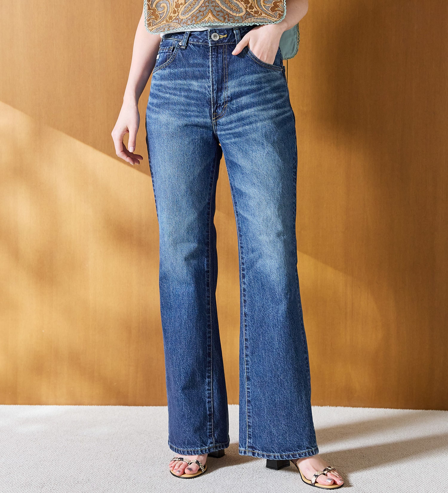 SOMETHING LISA ヴィンテージフレアデニムパンツ|SOMETHING|サムシング