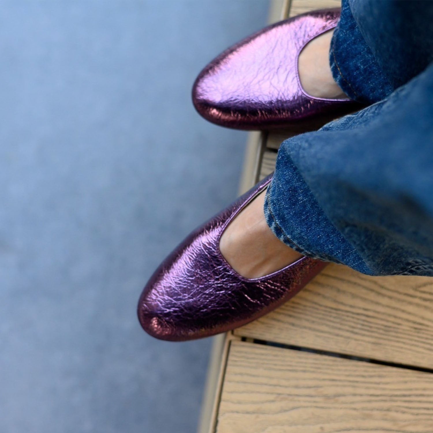 Daniella & GEMMA ONLINE STORE – メタリックラウンドトゥフラット