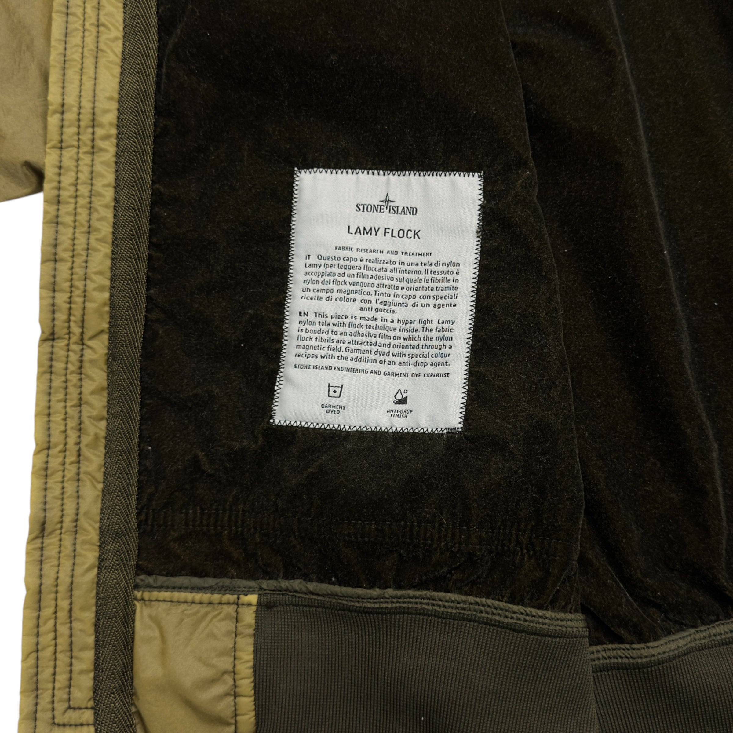 A/W 18 Stone Island Lamy Flock Jacket - Khaki – Dans Designer Ltd