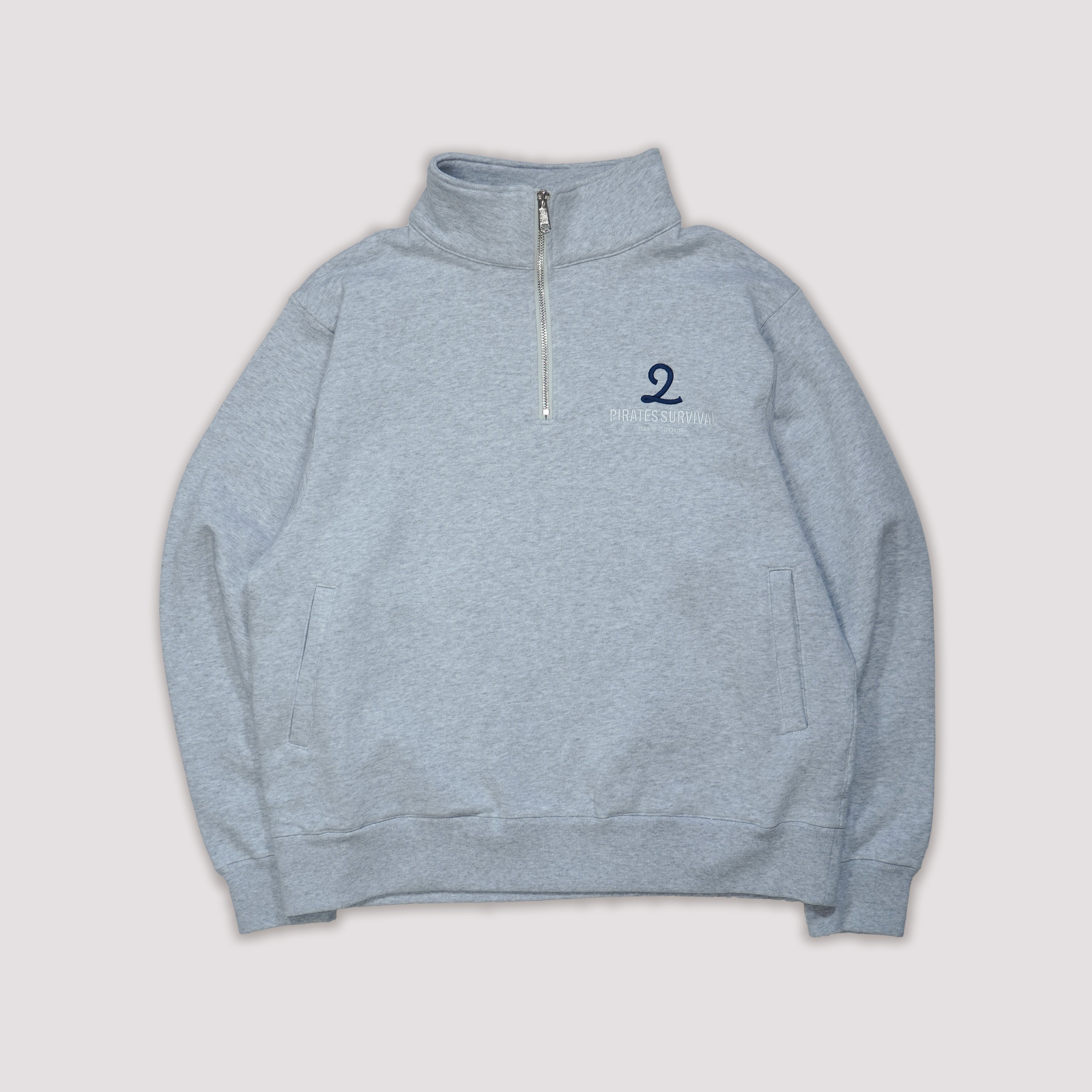 海賊サバイバル ハーフジップトレーナー グレー – Dai2group