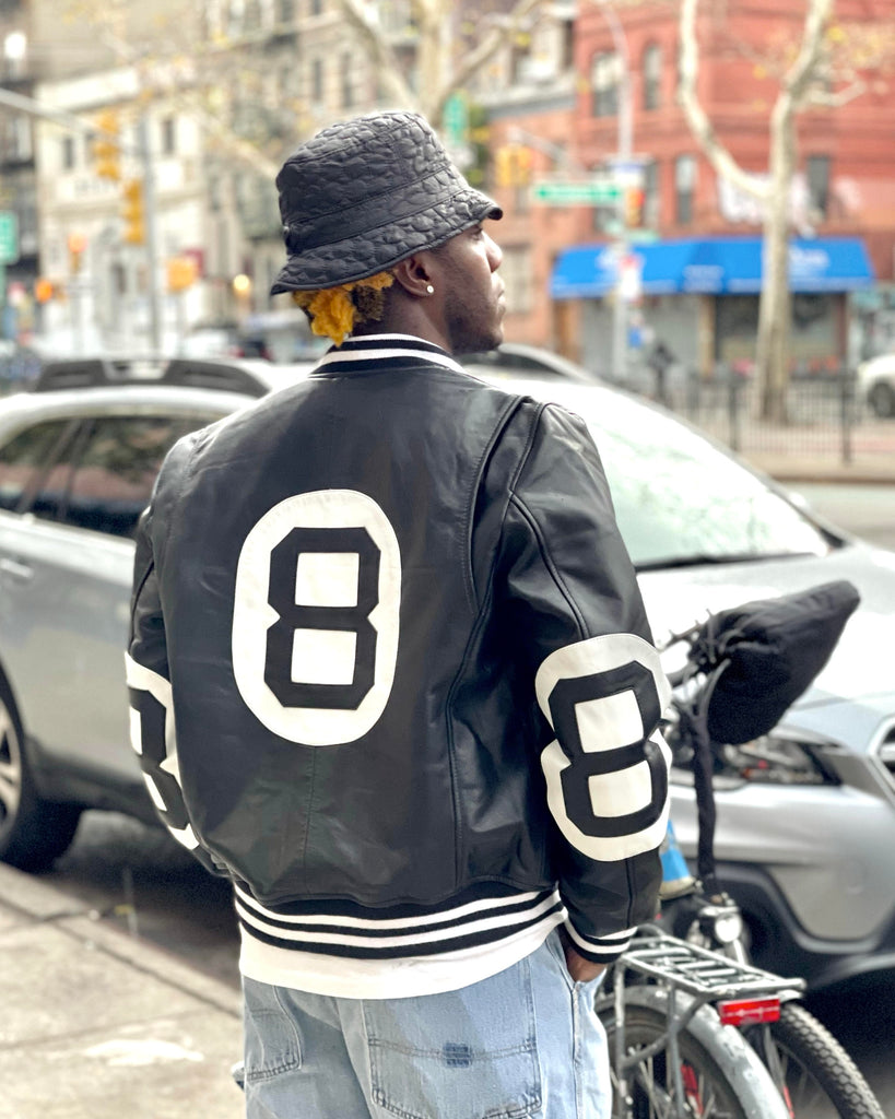 Men 8 ballball jacket | DaRucci Leather | Bomber Leather Jacket