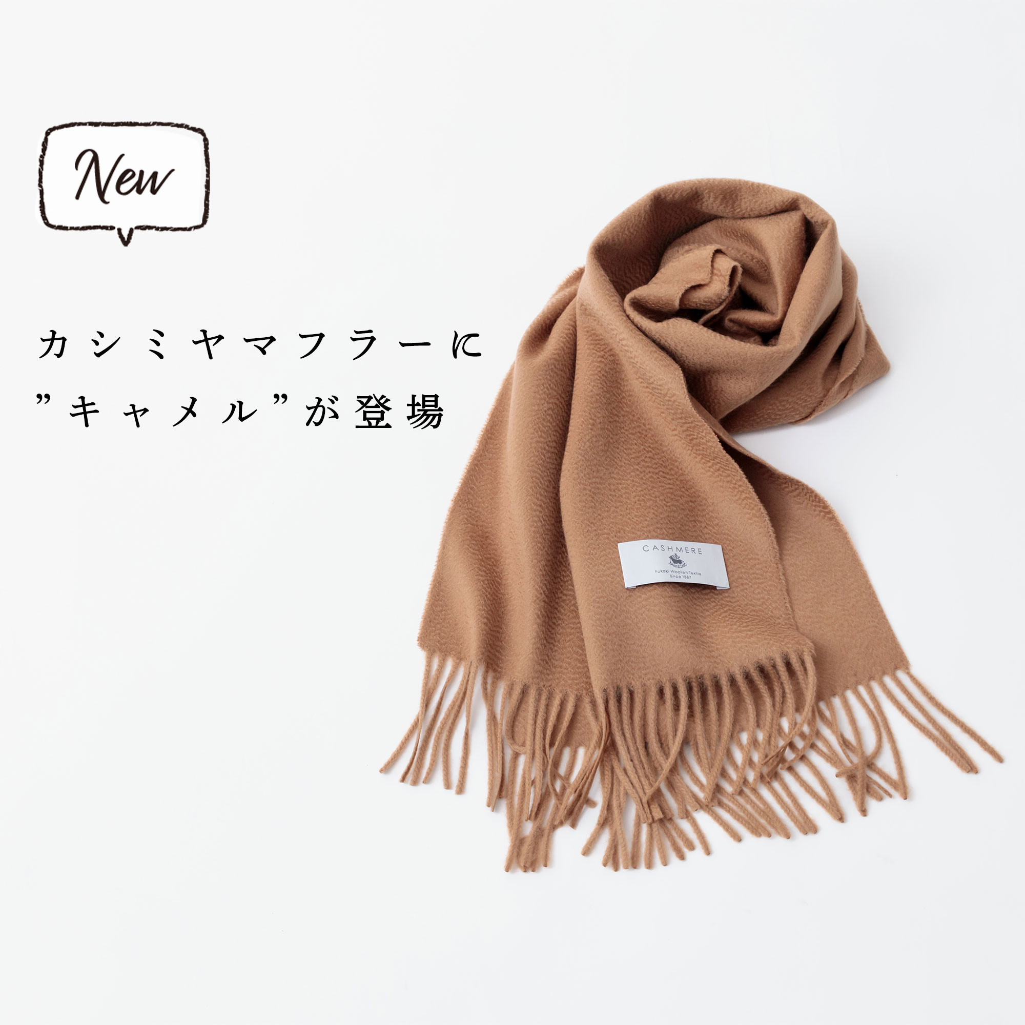 新色追加】カシミヤマフラーに”キャメル”が新登場 | Factelier
