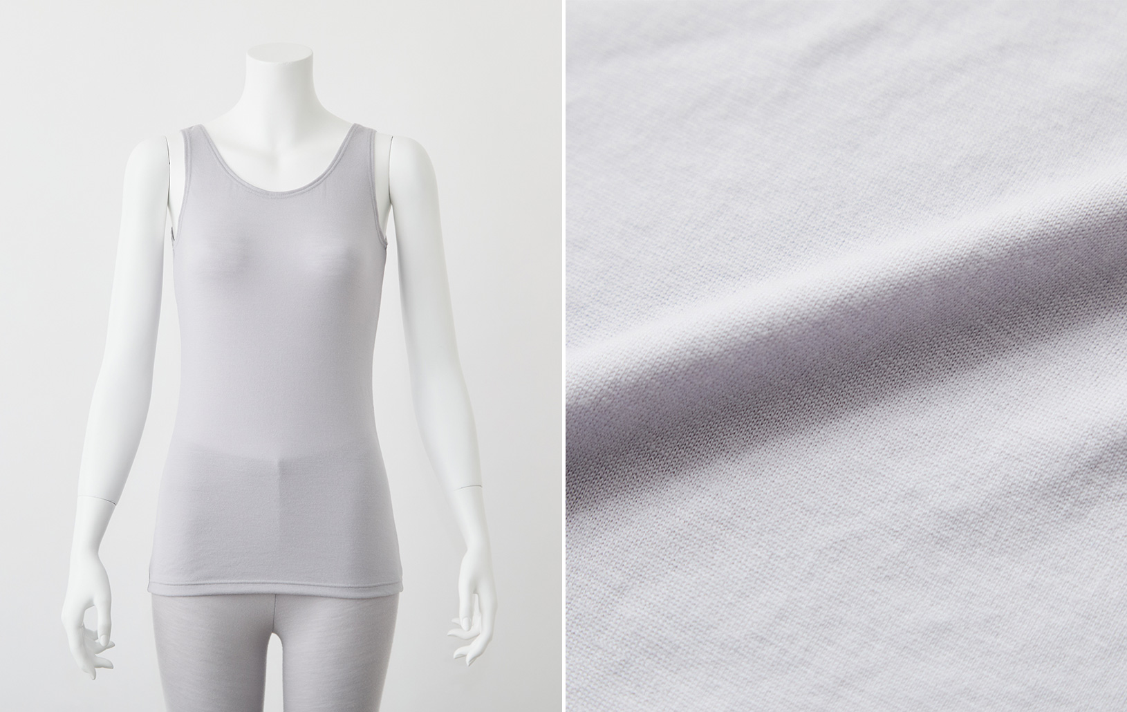 365日のメリノウールインナー/advance/タンクトップ/グレー