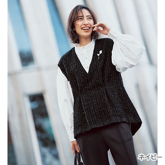 優待価格[THREE SQUARE]ラメツィードジレ | KOBUNSHA SELECT SHOP