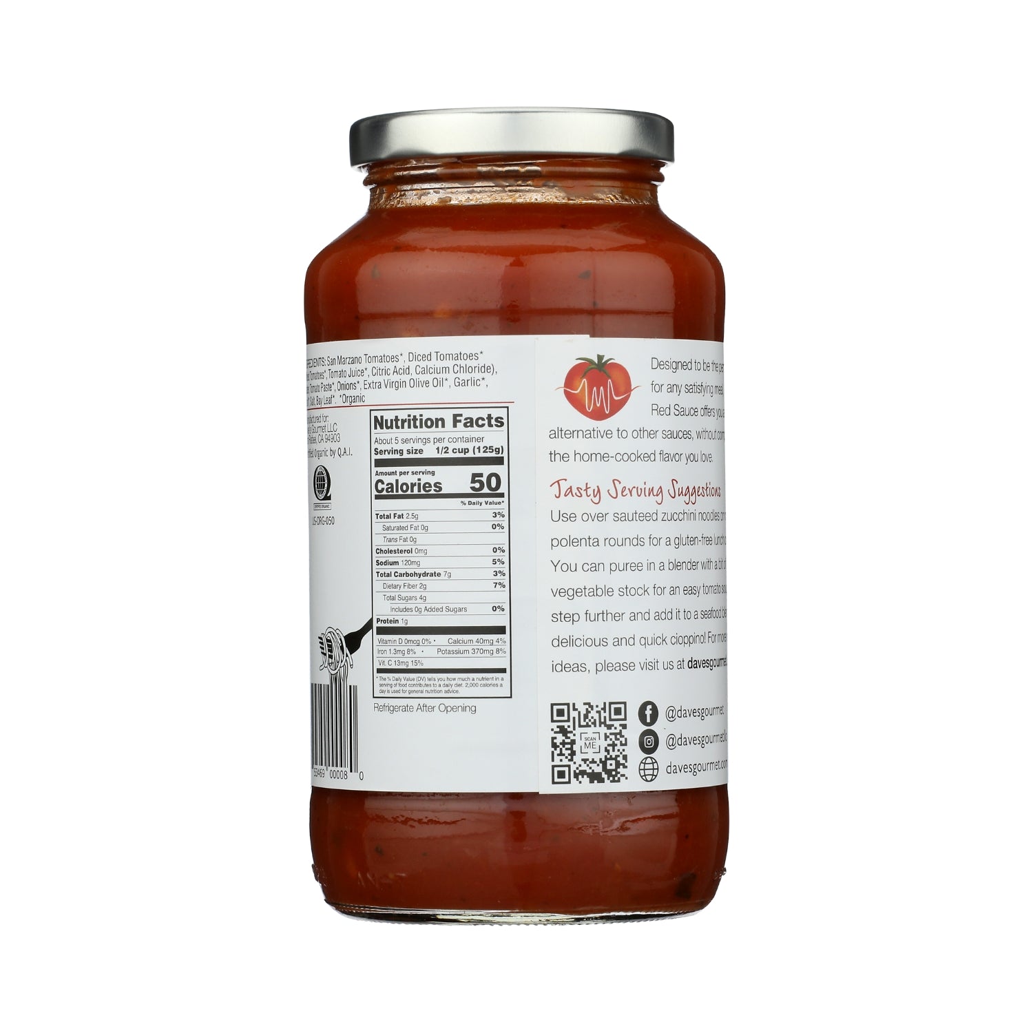 Organic Simply Red Sauce – DavesGourmet