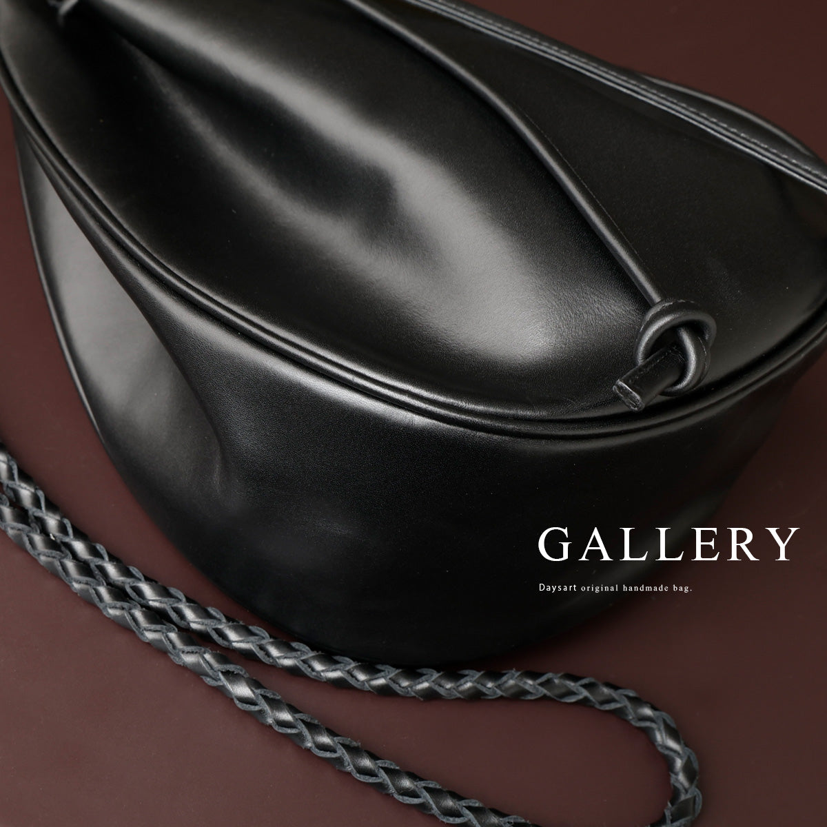 革製品専門店 DAYSART 本革 ショルダーバッグ ユニセックス ブラック