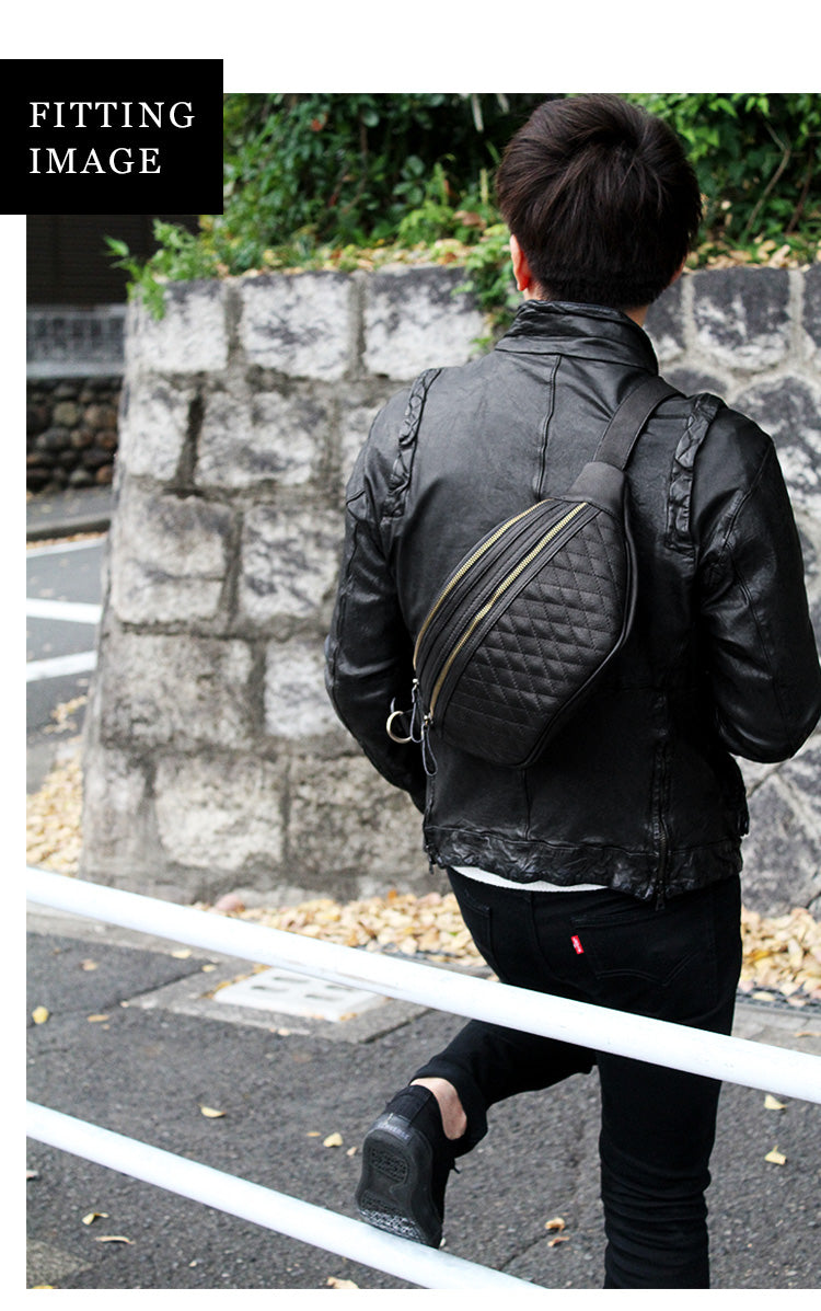 DAYSART 本革 ボディバッグ キルティングレザーバッグ メンズ lb332