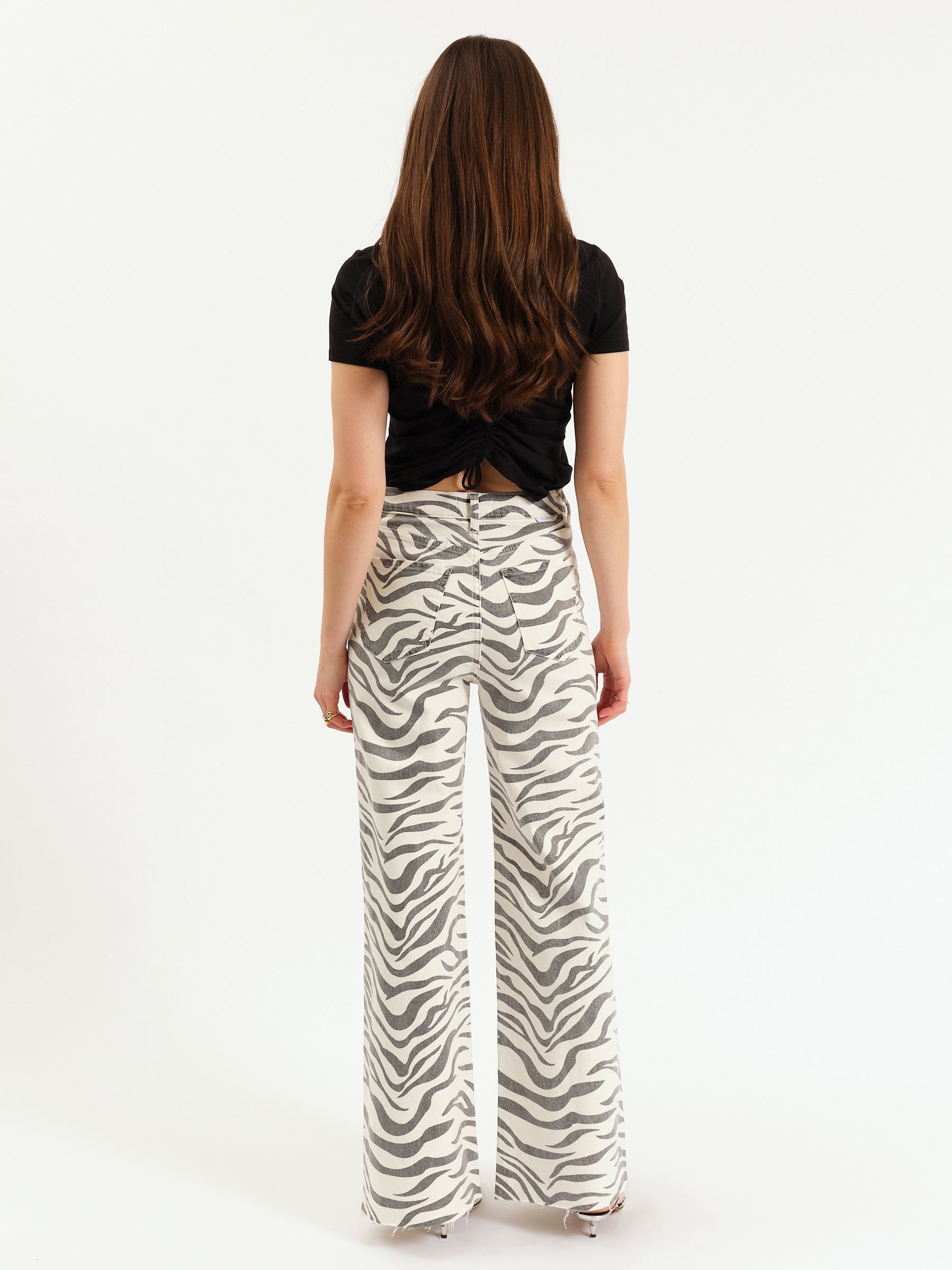 Far Out High Rise Wide in Zebra – Daze Denim