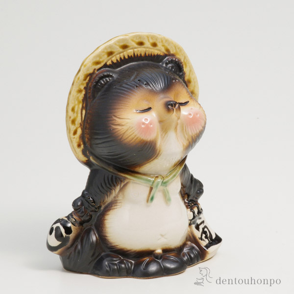 キス狸 オス 6号 / 置物 幸運 風水 縁起物 人気 信楽焼 ≪在庫確認後