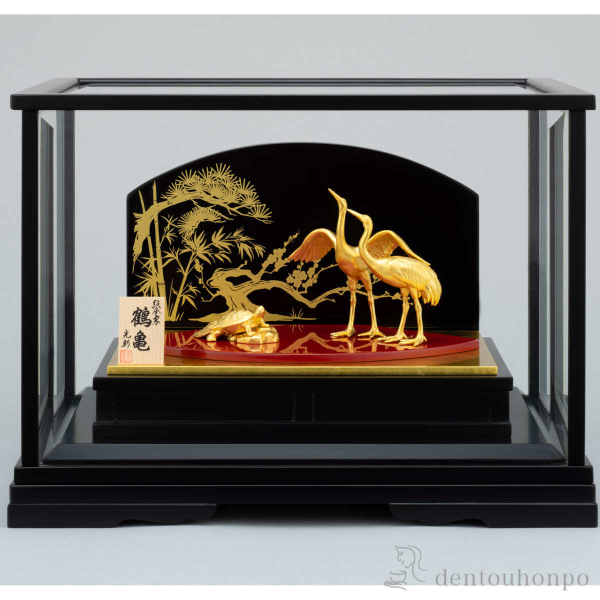 送料無料】 純金 鶴亀 90g / 高級 コレクション 美術品 工芸品 伝統