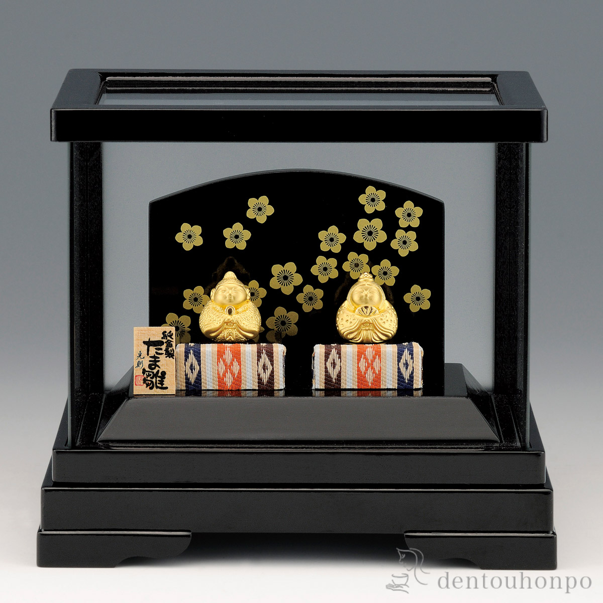 r7-3-10-18 親王台 極上7番 木製京式 黒塗艶有 飾り台 玉台 雛道具 r7