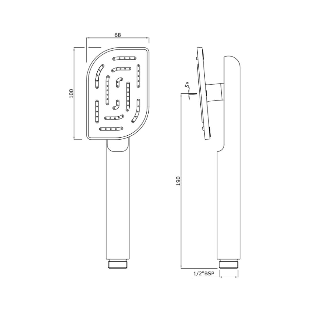 Jaquar Single Flow Hand Showers HSH-CHR-85537 - Chrome on Decure.in