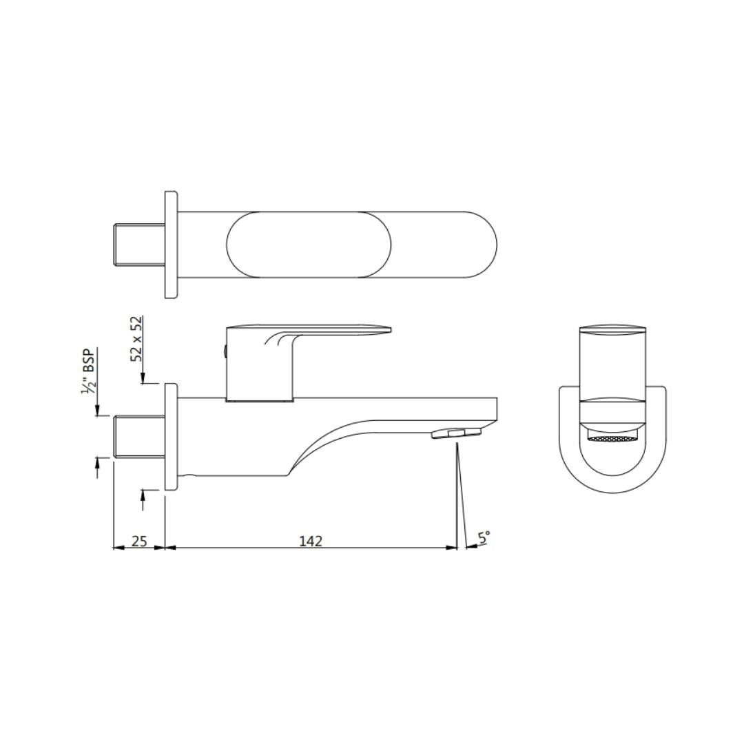 Jaquar WC Area Bib Cock Opal Prime OPP-SSF-15037PM - Stainless