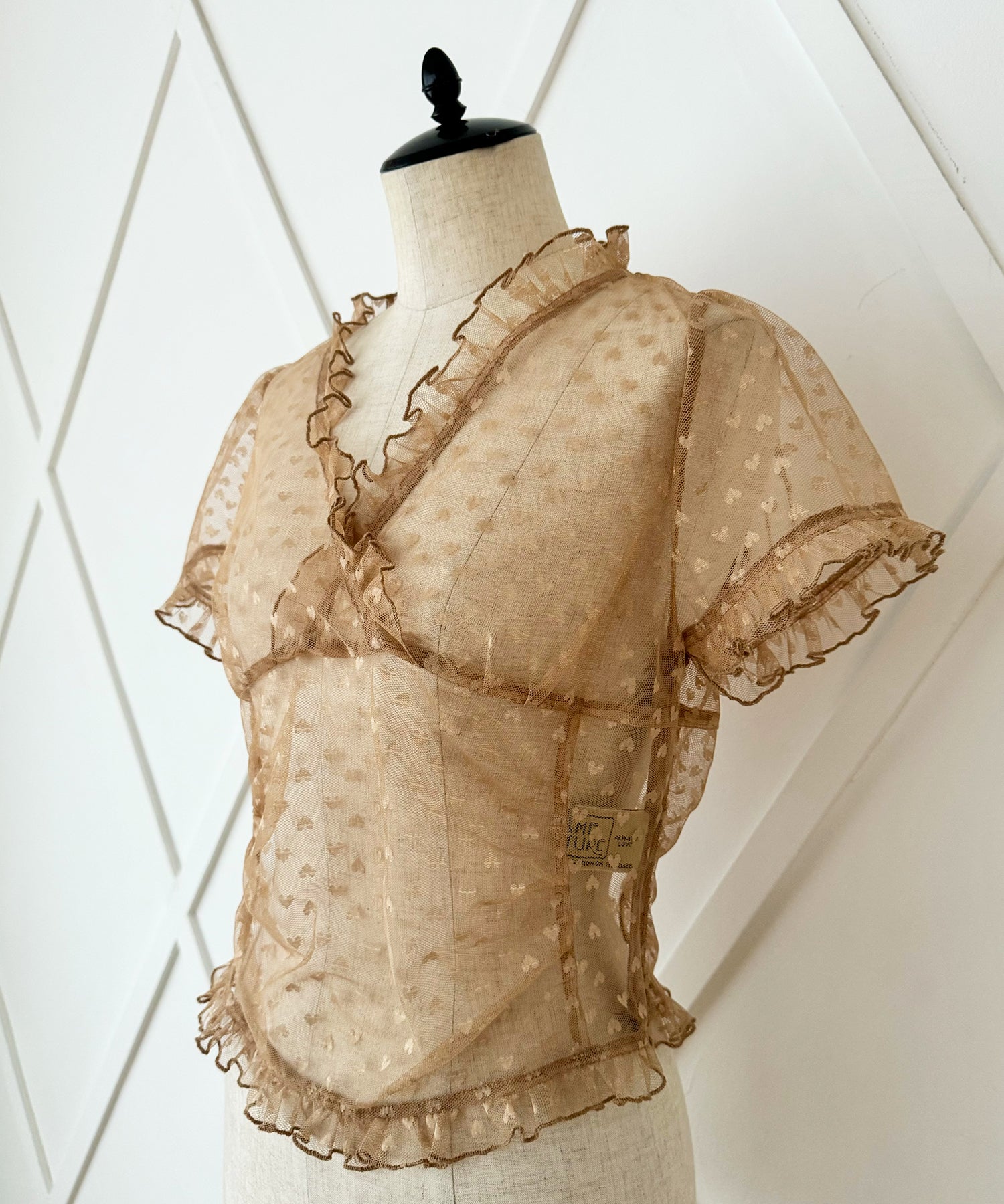 ハートチュールブラウス