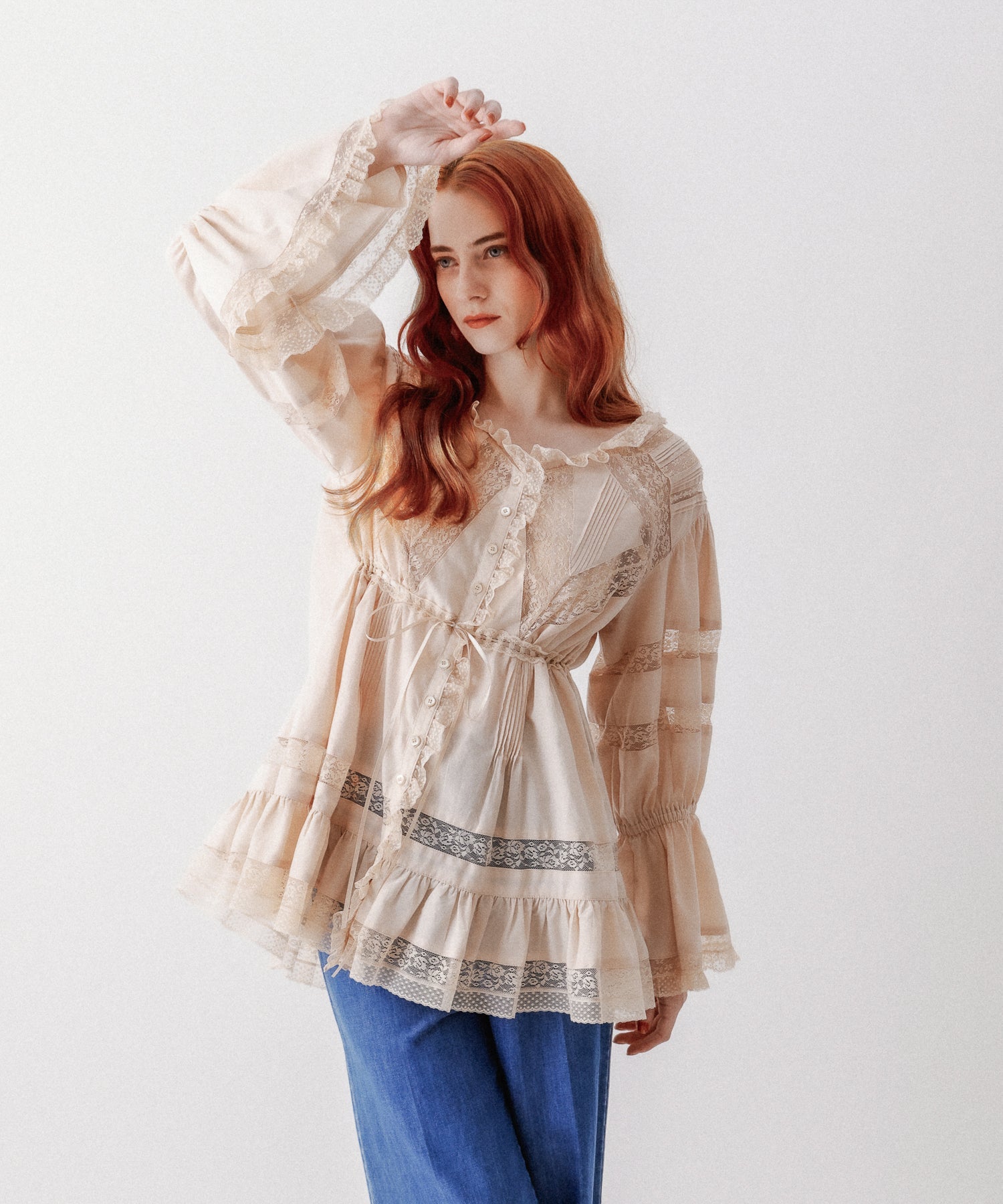 レースmixヴィクトリアンチュニック