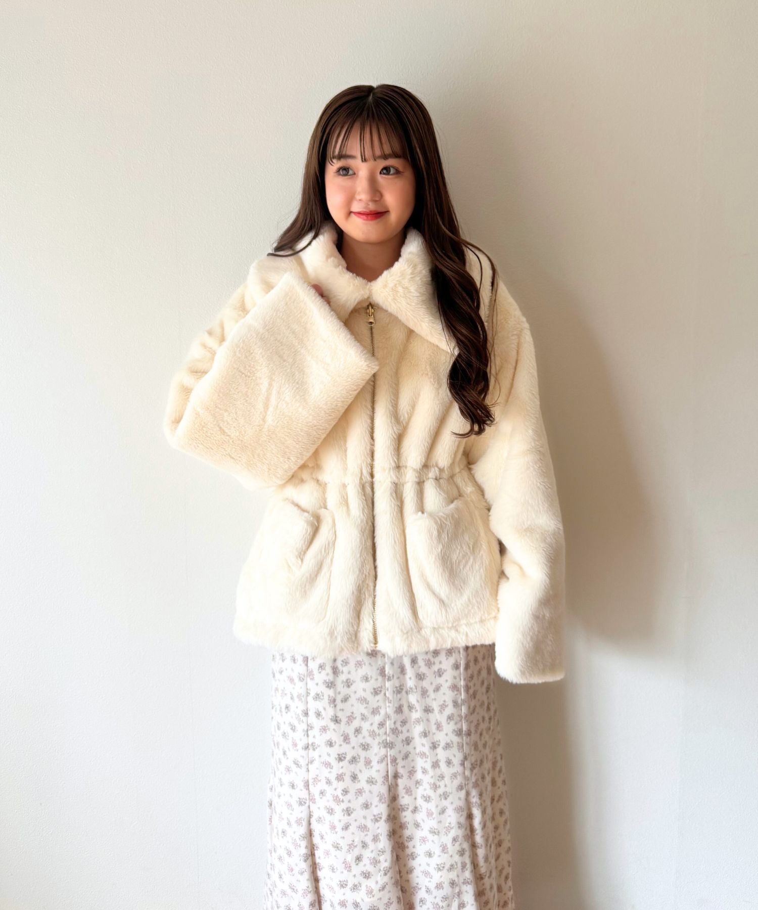 エコファーリバーシブルパファーコート