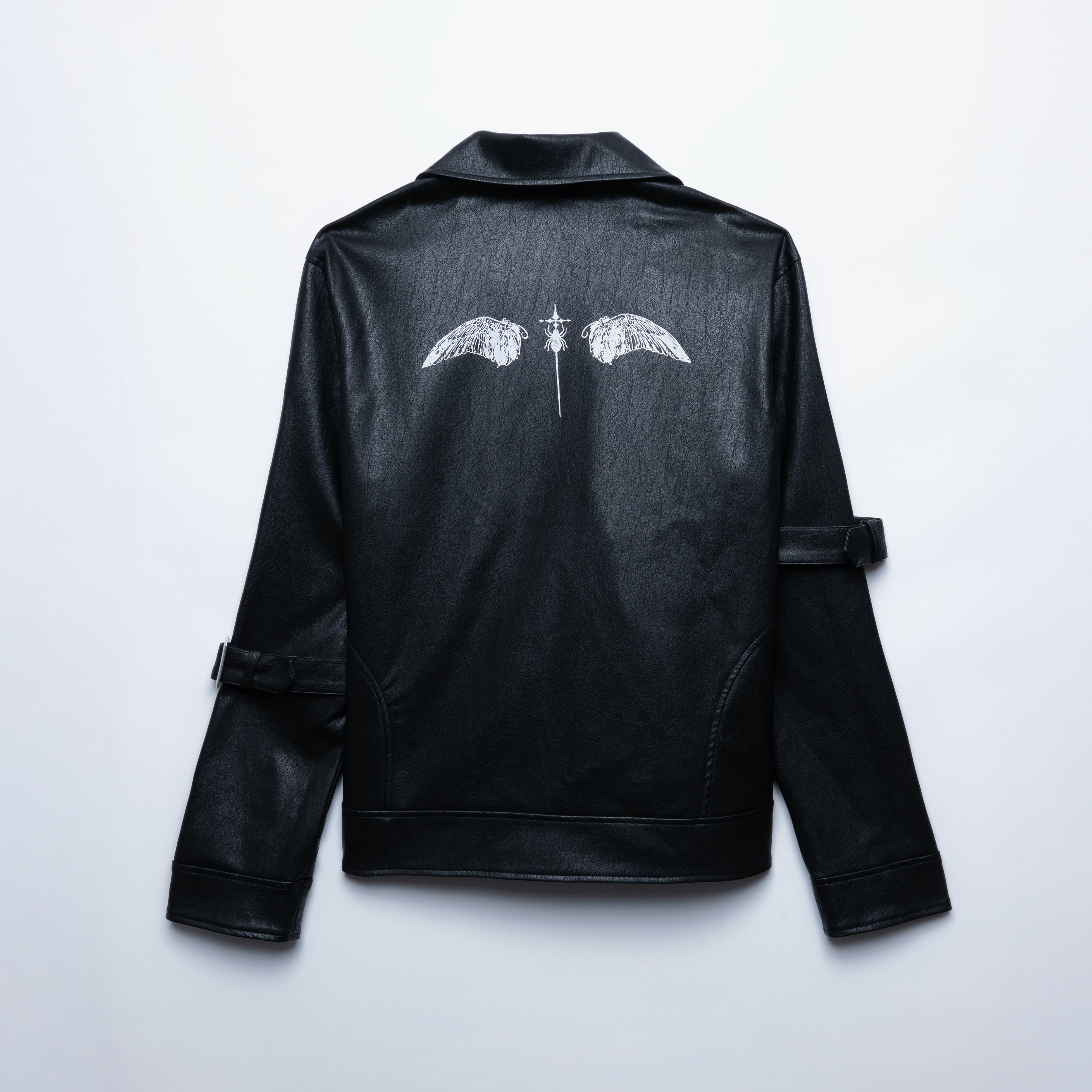 gibous×dependoll wolf snake leather jacket