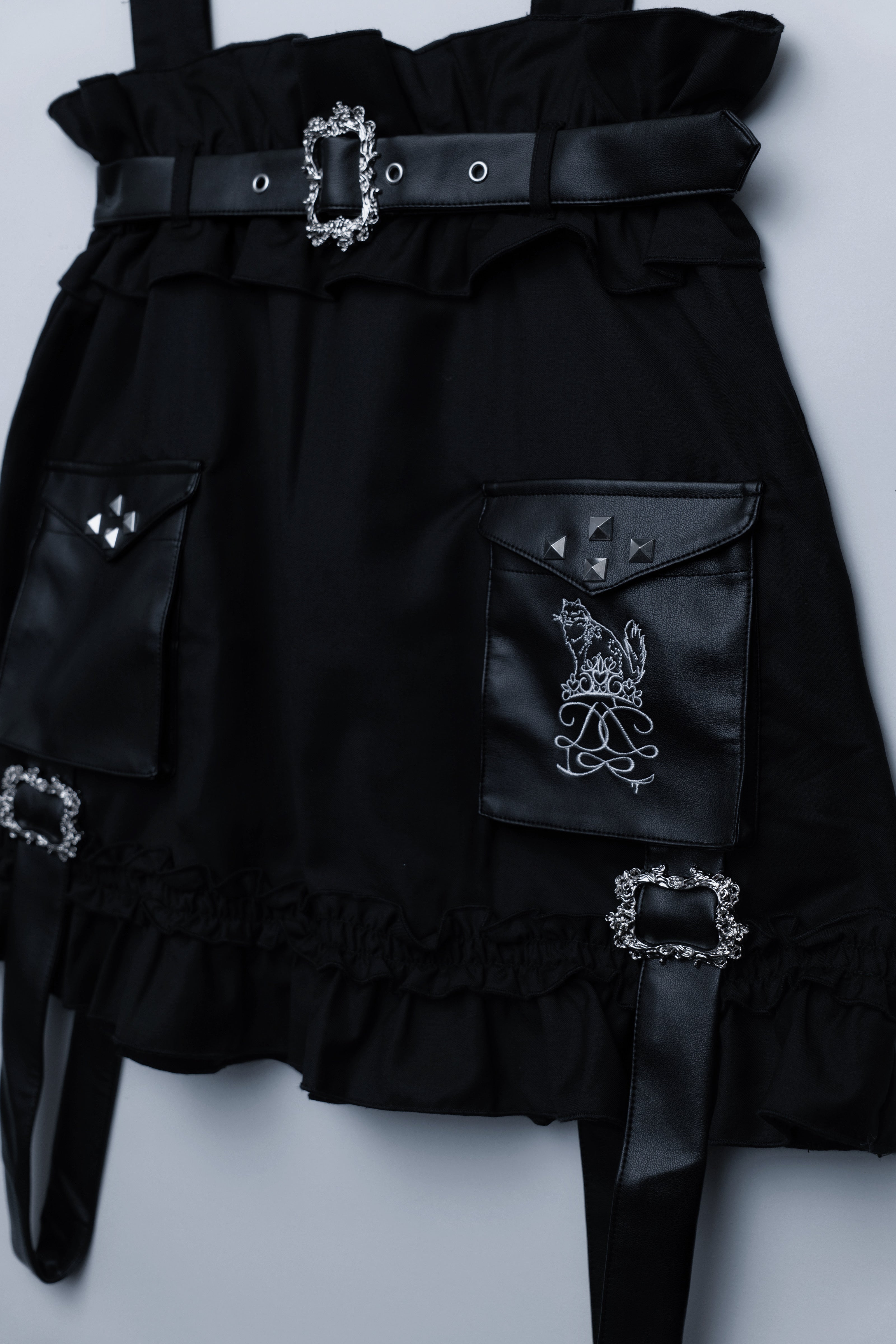 frill doll suspender skirt black