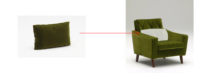 カリモク60+ ハーフクッション モケットグリーン［K36152QO