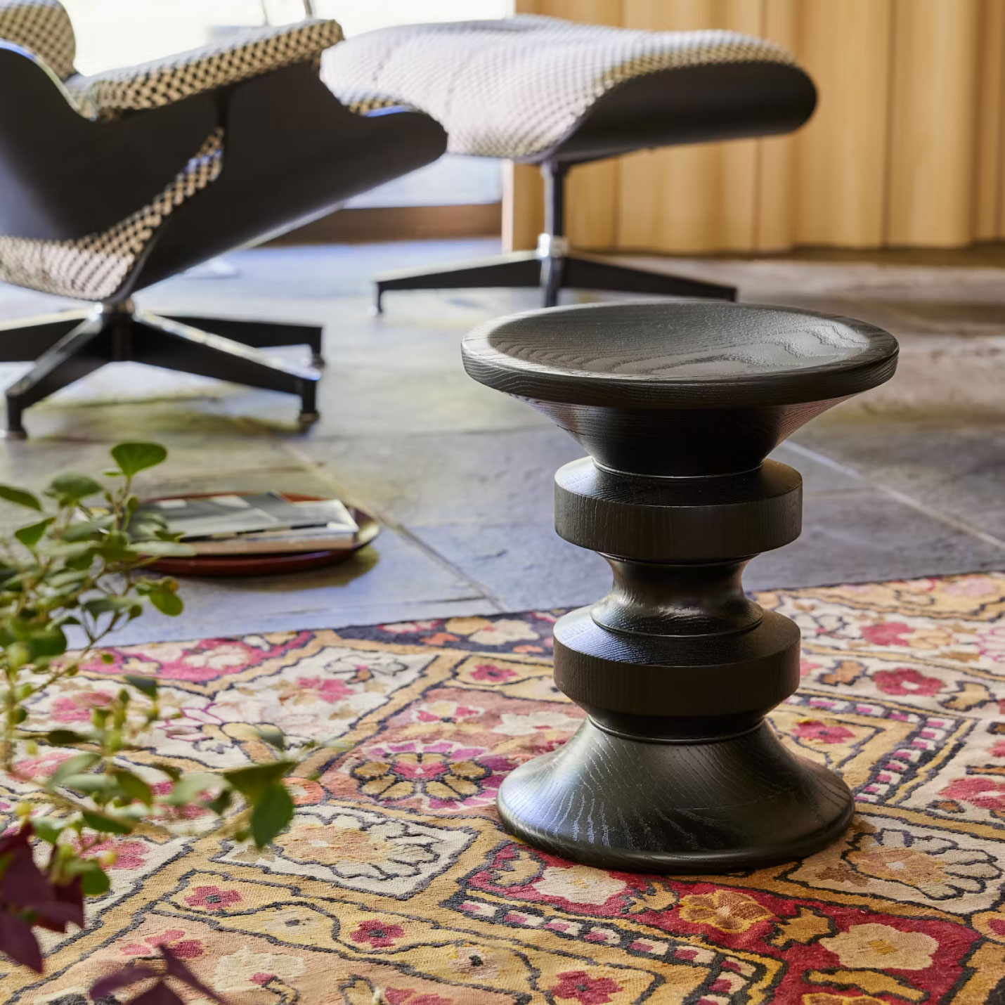 イームズ ターンドスツール エボニー シェイプA［411EN］ | インテリア