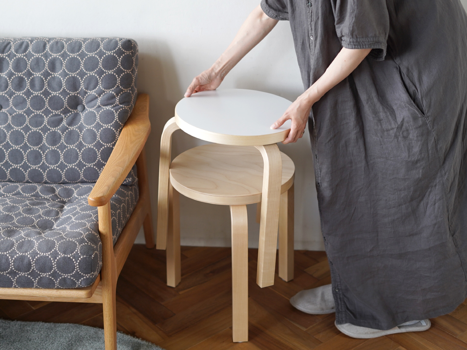 artek (アルテック) STOOL 60（スツール 60） 3本脚 ホワイト