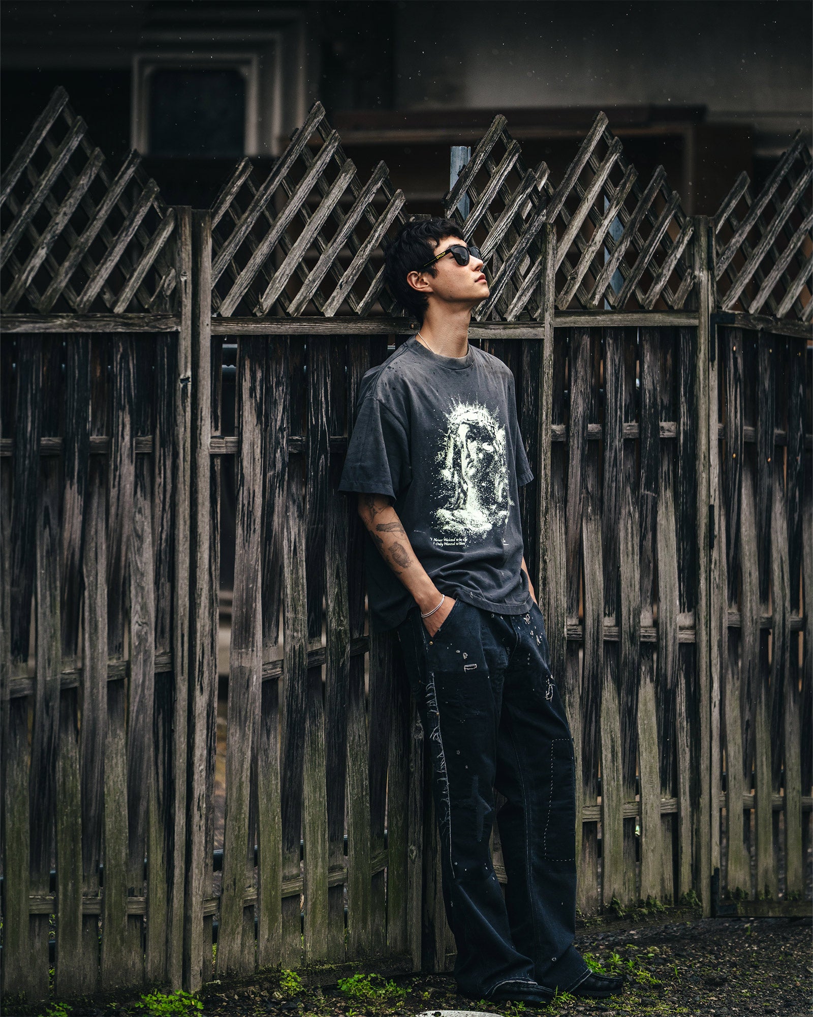 SAINT M×××××× (セントマイケル) AW25 SS TEE/MARIA / BLACK | Detail