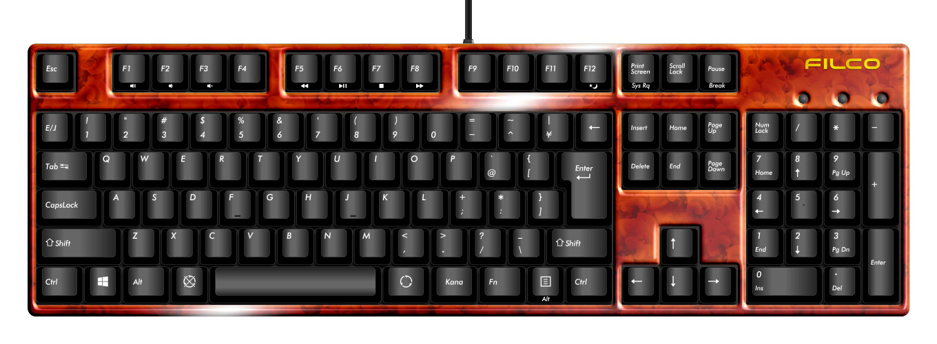 FILCOキーボード工房 | キャンディーカラー塗装 Candy Limeモデル