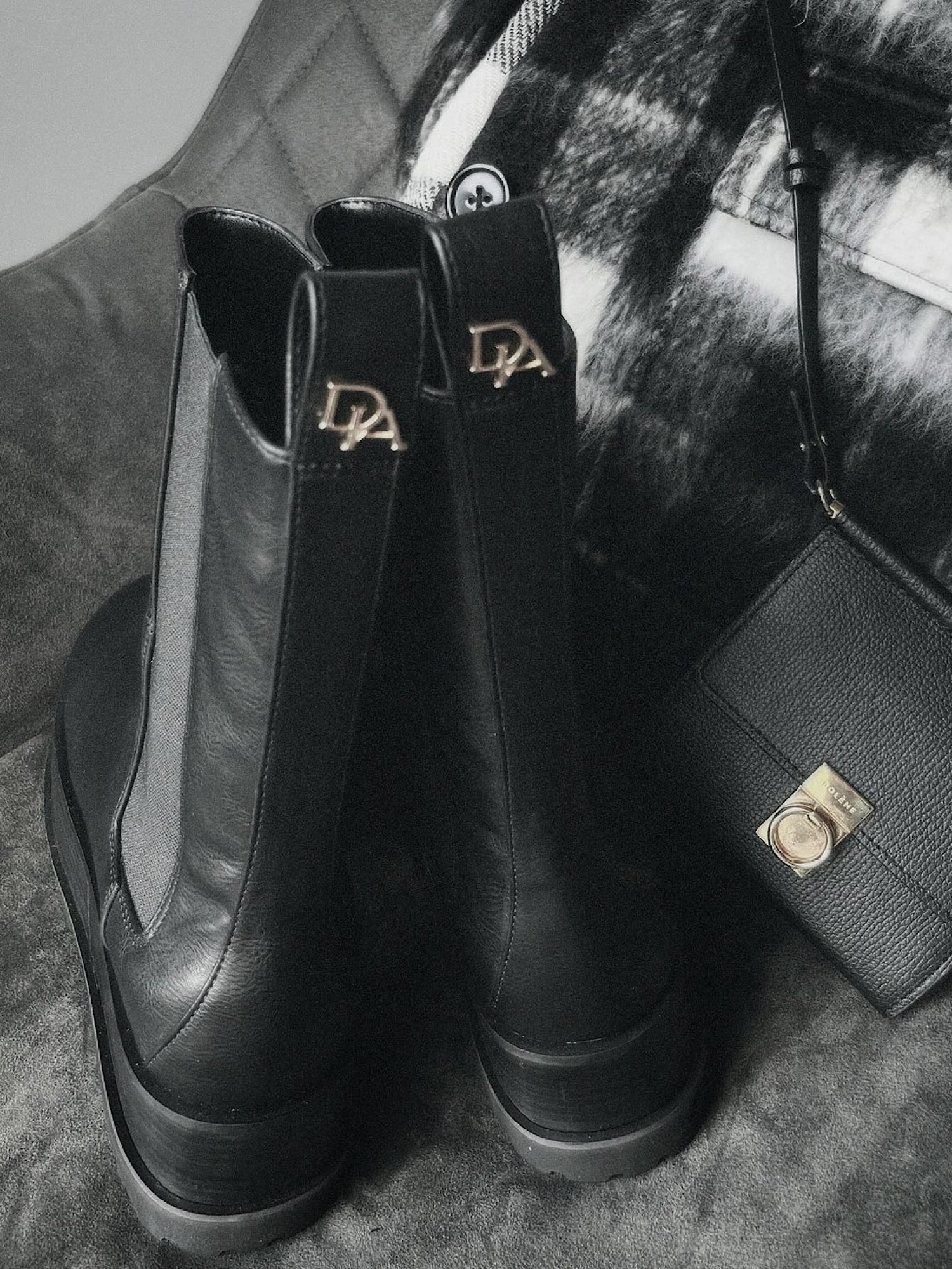 Accent logo side gore boots | DIANTÉ (ディアンテ)公式通販サイト