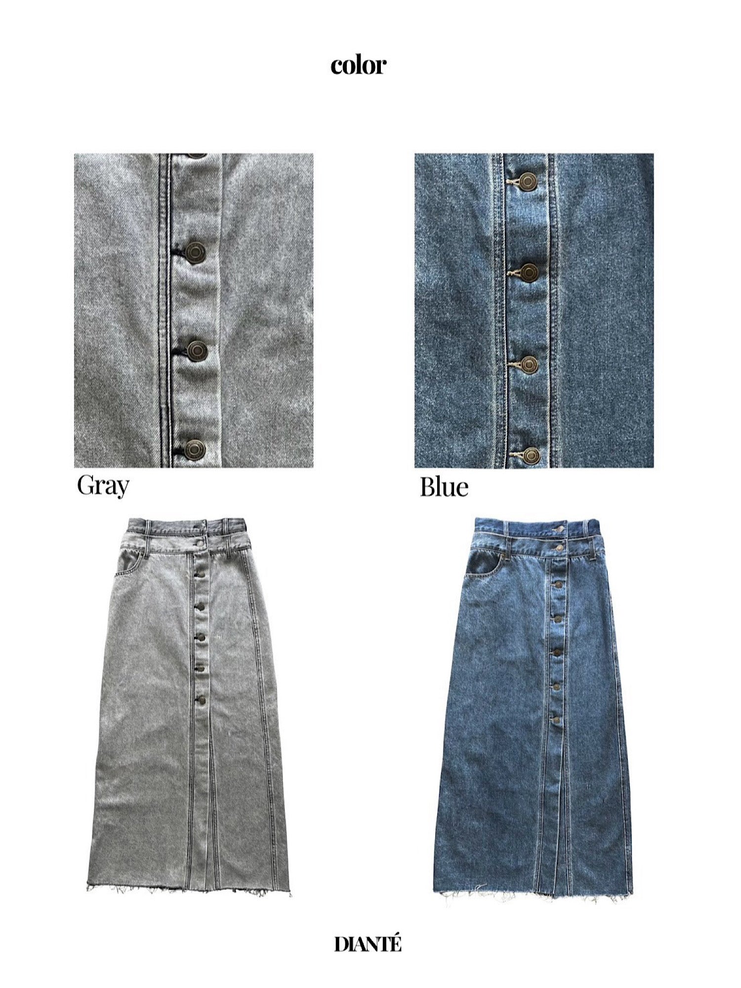Layered slit denim skirt | DIANTÉ (ディアンテ)公式通販サイト