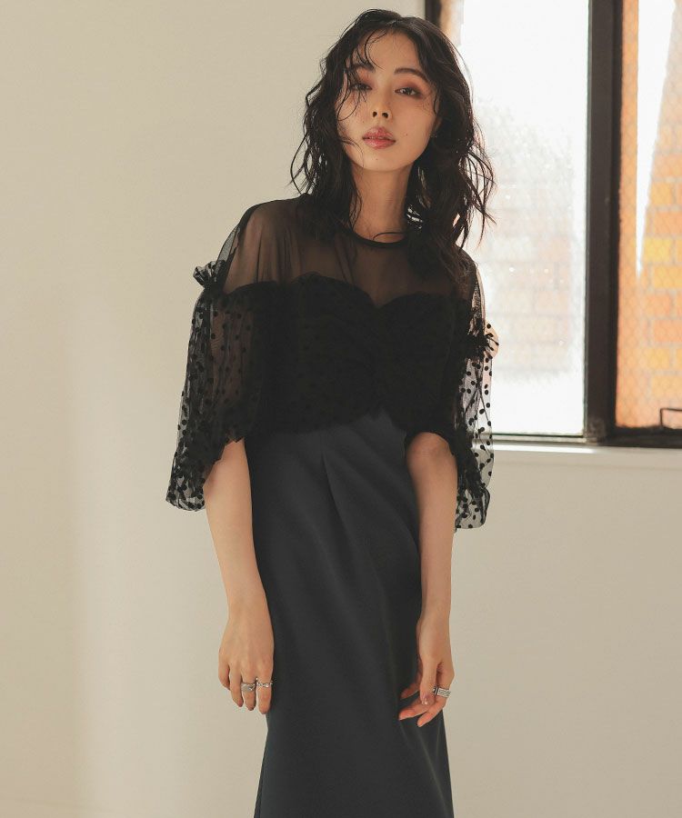 flocky dot one piece