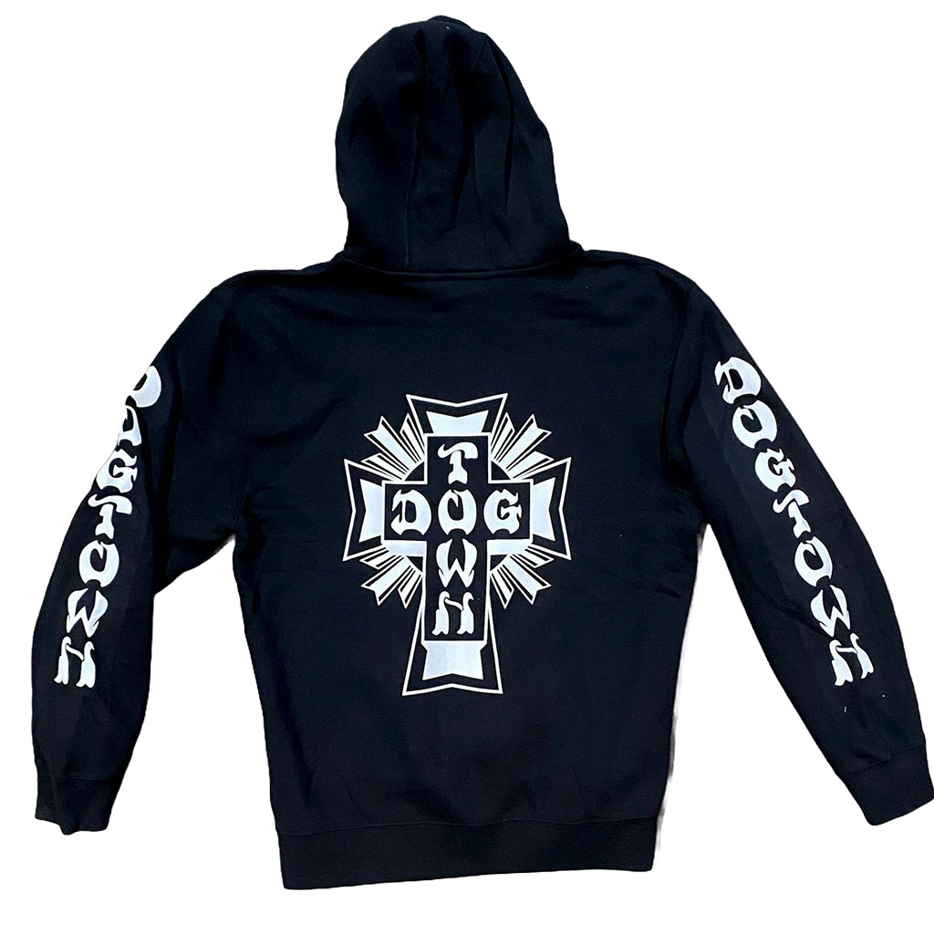 Dogtown Cross Logo Zip Hooded Sweatshirt w/ Sleeveprint – Dogtown