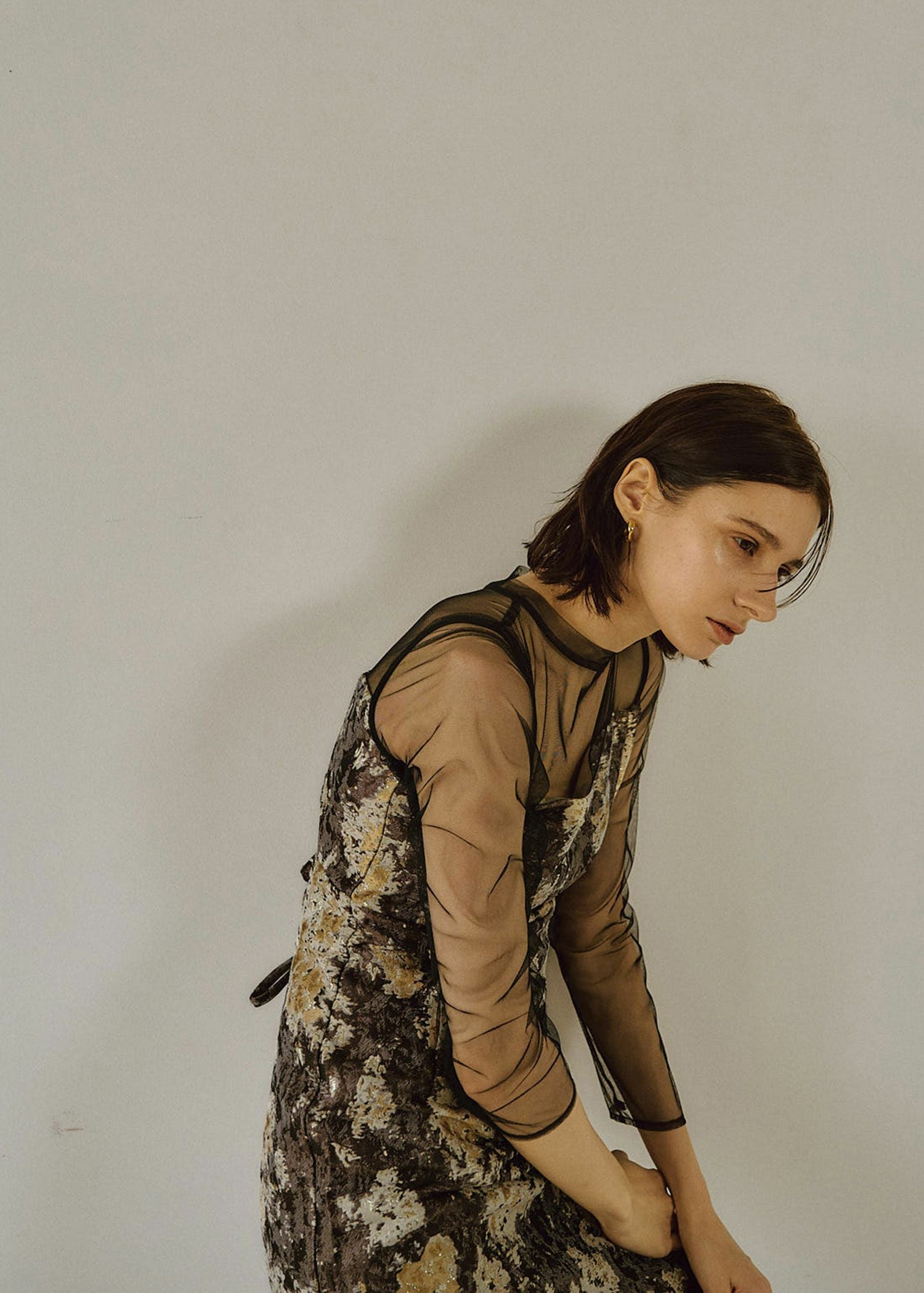 Meandering Jacquard pencil dress｜LE'RURE