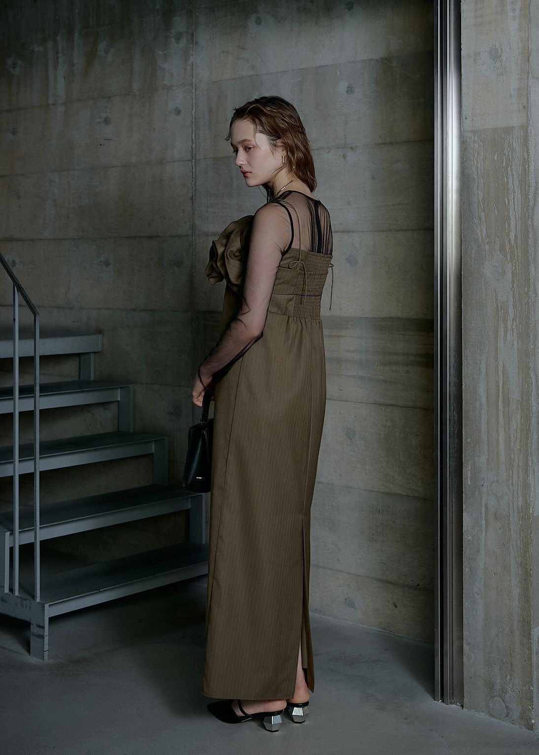 Wavy frill bustier stripe dressのドレス|Dorry Doll / LE'RURE