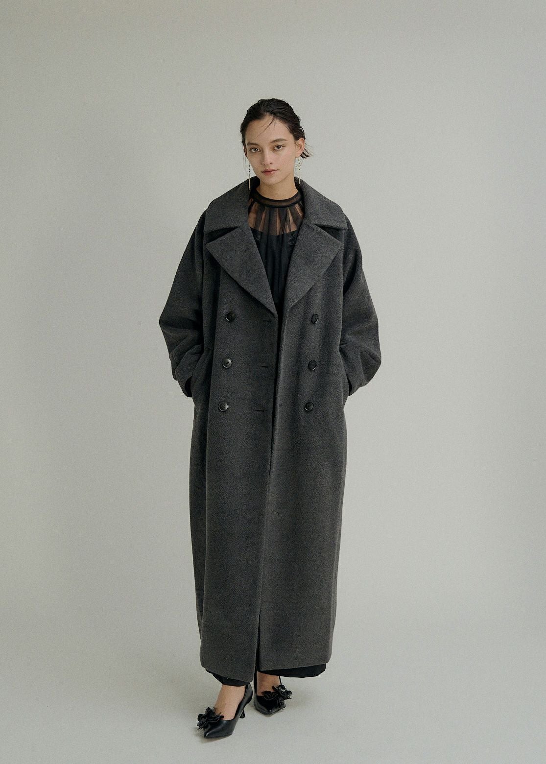 Wool blend long coatのドレス|Dorry Doll / LE'RURE