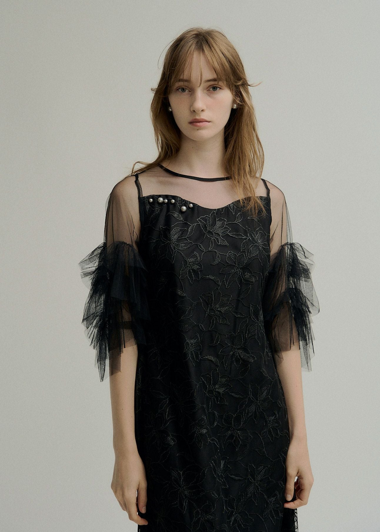 Pearl motif embroidery dressのドレス|Dorry Doll / LE'RURE