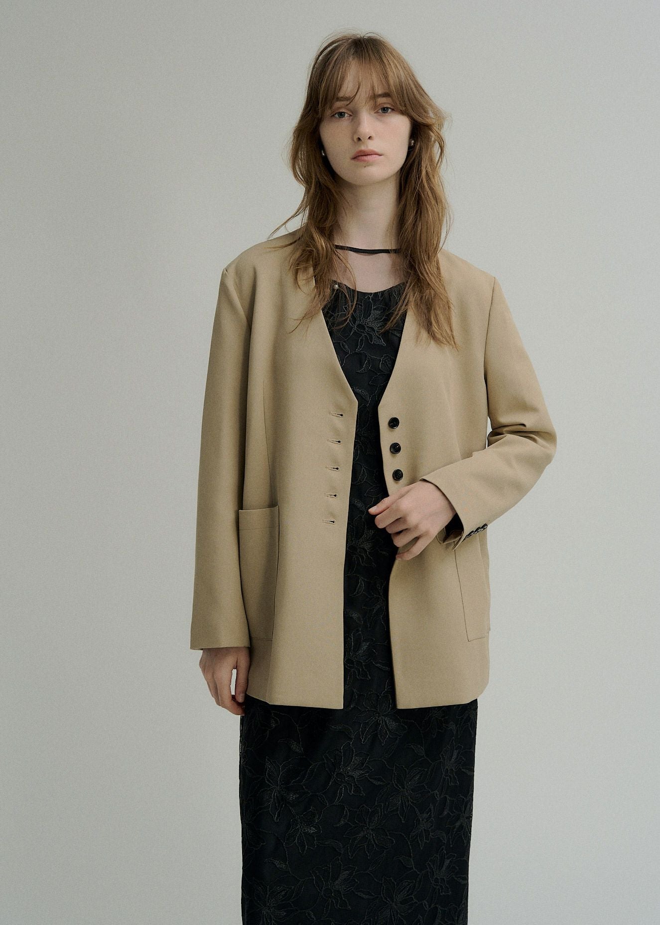 Pearl motif embroidery dressのドレス|Dorry Doll / LE'RURE