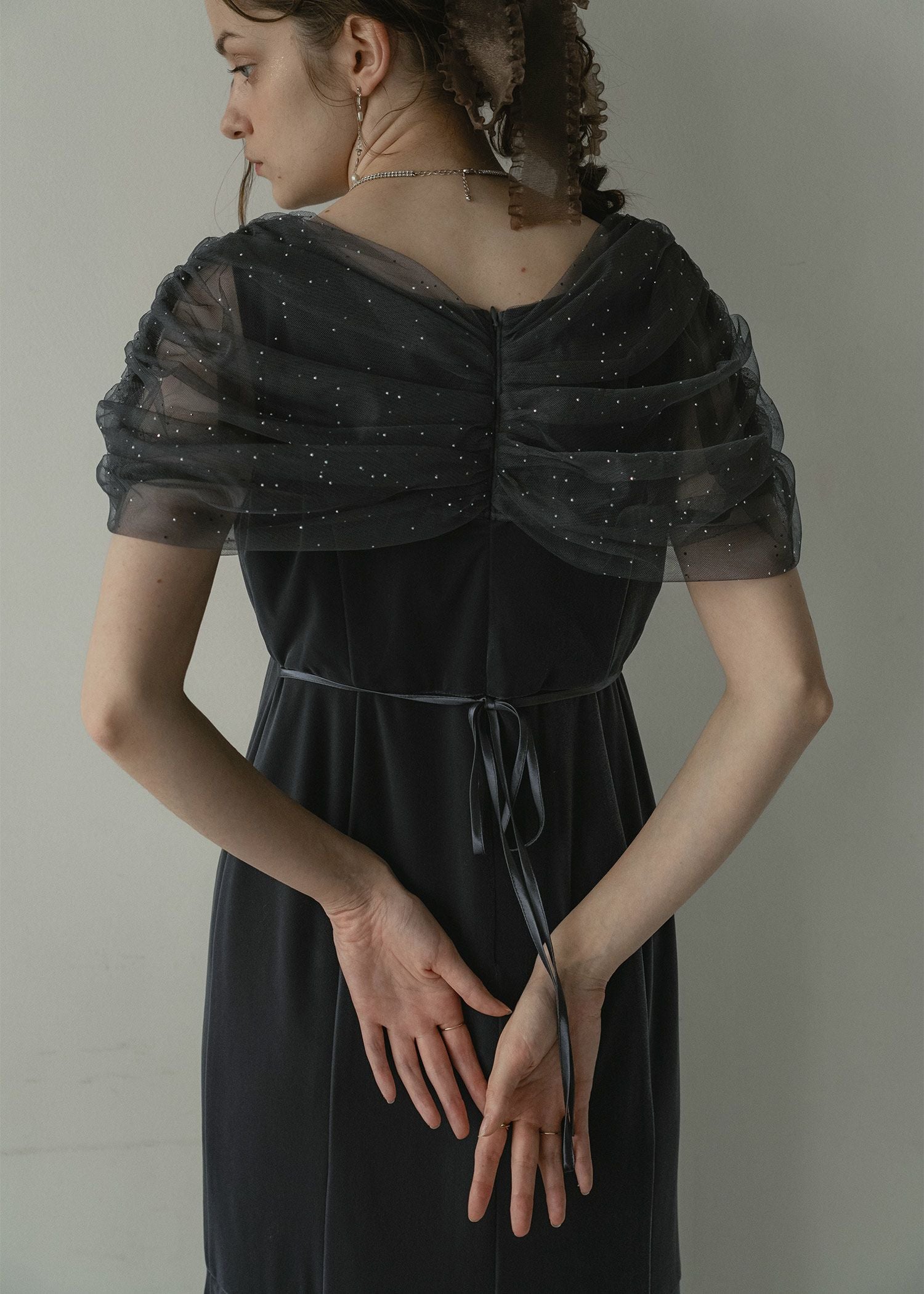 チュールケープデザインマーメイドドレス|DorryDoll