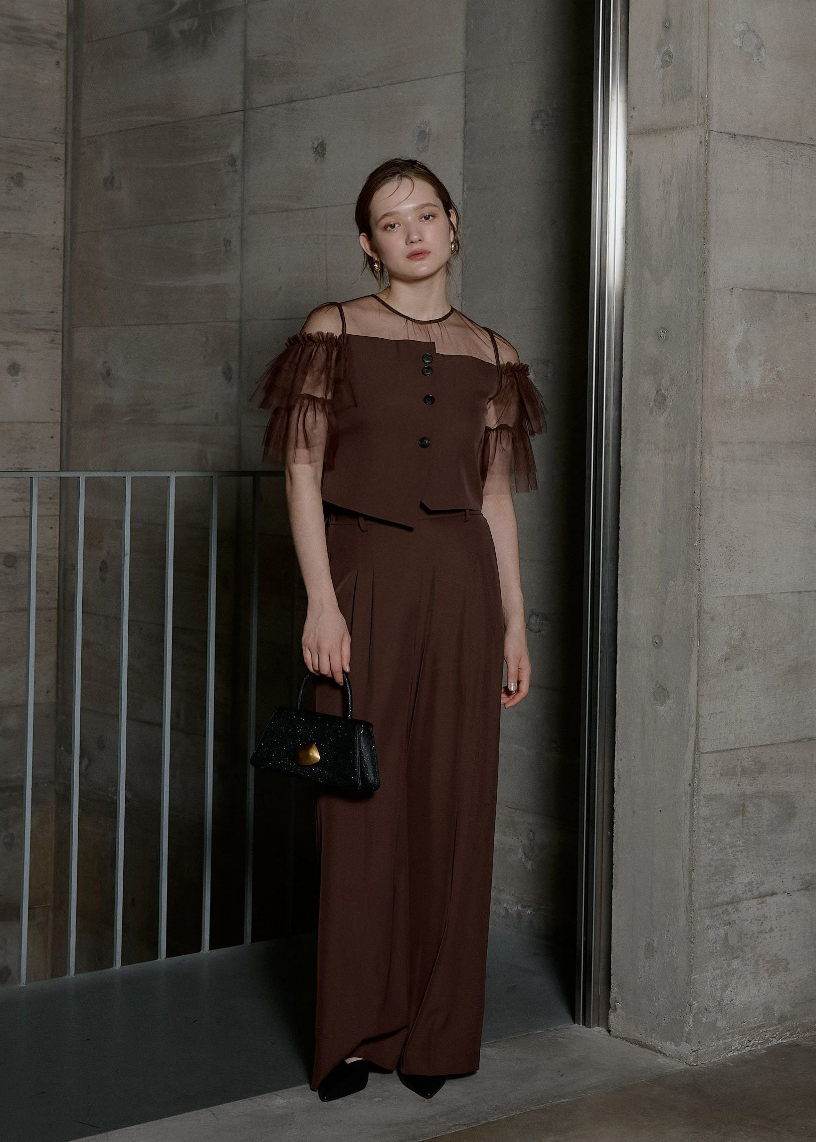 Tiered frill sleeve set up pantsのドレス|Dorry Doll / LE'RURE