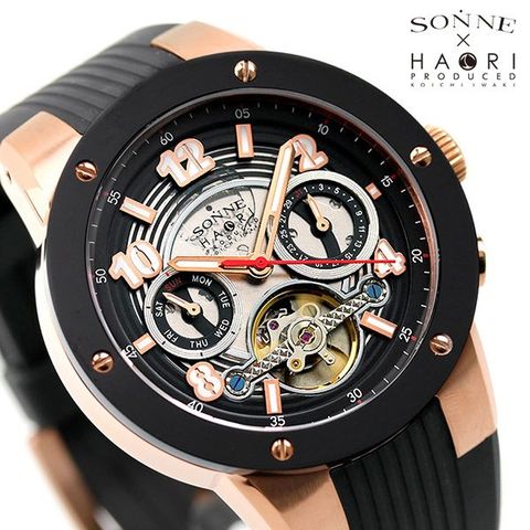 dショッピング |ゾンネ 腕時計 自動巻き ハオリ 岩城滉一 コラボモデル