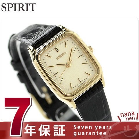 dショッピング |セイコー 腕時計 レディース ゴールド×ブラック 革