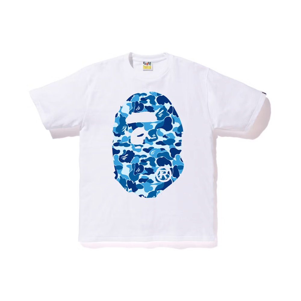 Camiseta BAPE ABC Big Ape Head White/Blue - Droper