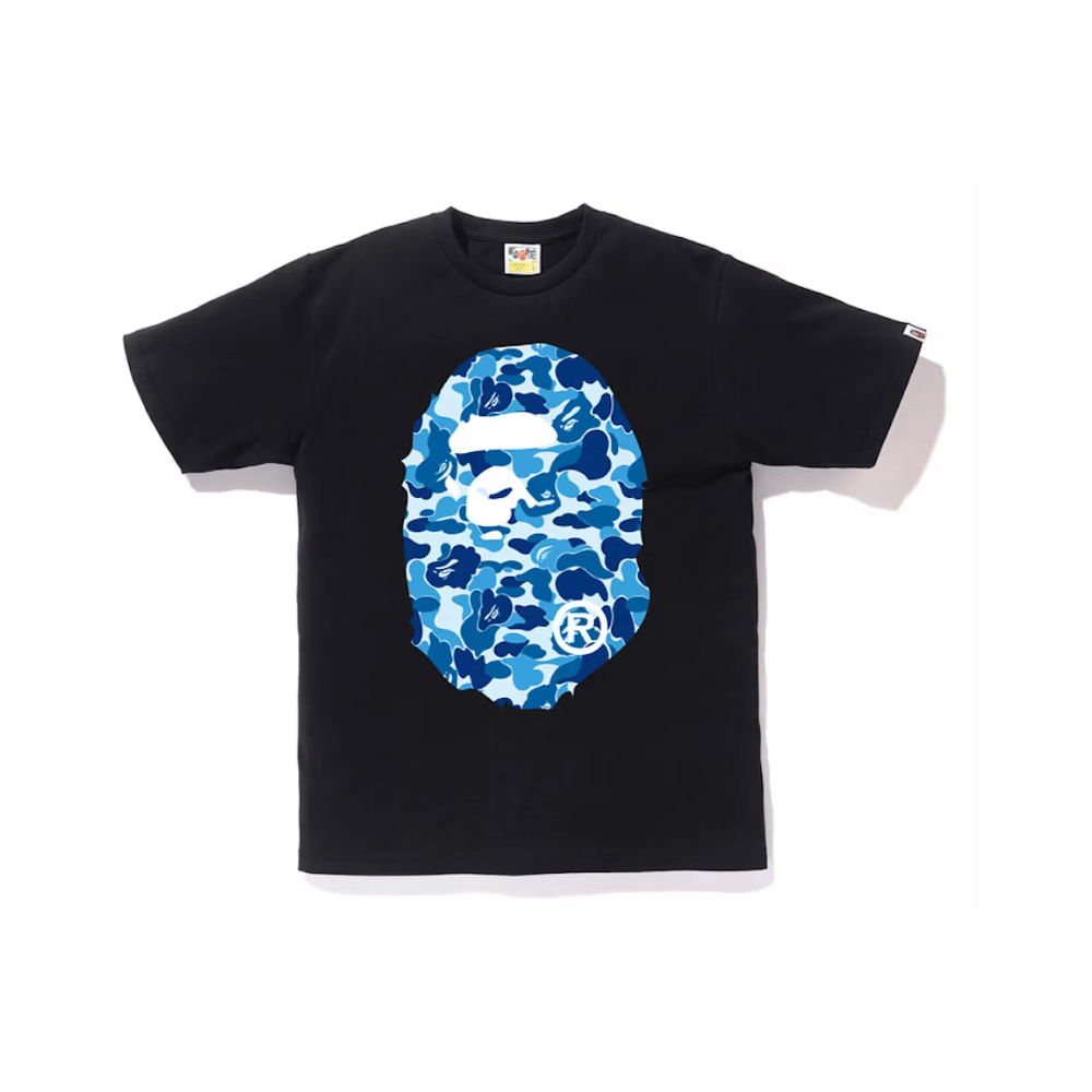 Camiseta BAPE ABC Big Ape Head Black Blue - Droper