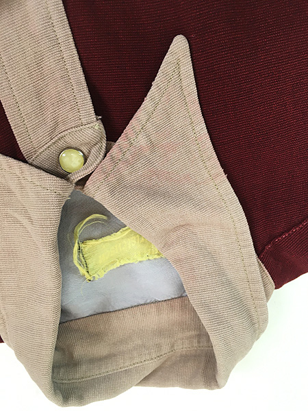 古着 50s Christensen スマイルポケット 2tone レーヨン ギャバジン