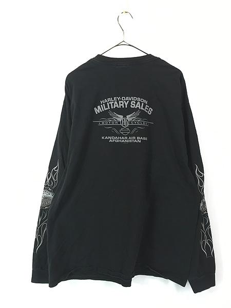 古着 10s HARLEY DAVIDSON スカル 長袖 Tシャツ ロンT XL 古着 - 古着