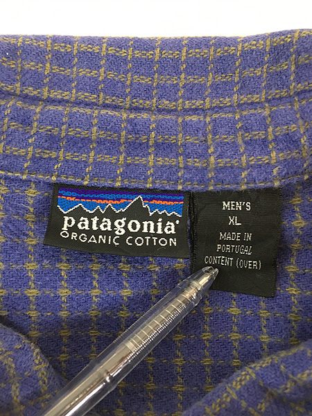 古着 90-00s ポルトガル製 Patagonia オーガニック コットン チェック