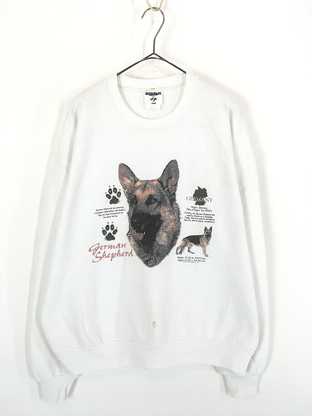 古着 90s 犬 ジャーマン シェパード アニマル スウェット トレーナー