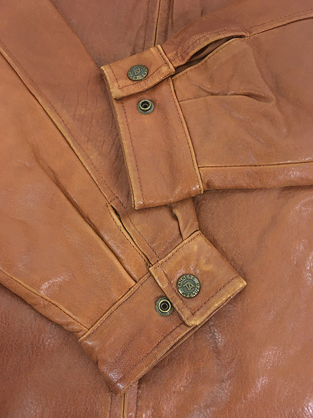 古着 90s TANNERS AVENUE 本革 ラム レザー フルジップ ジャケット